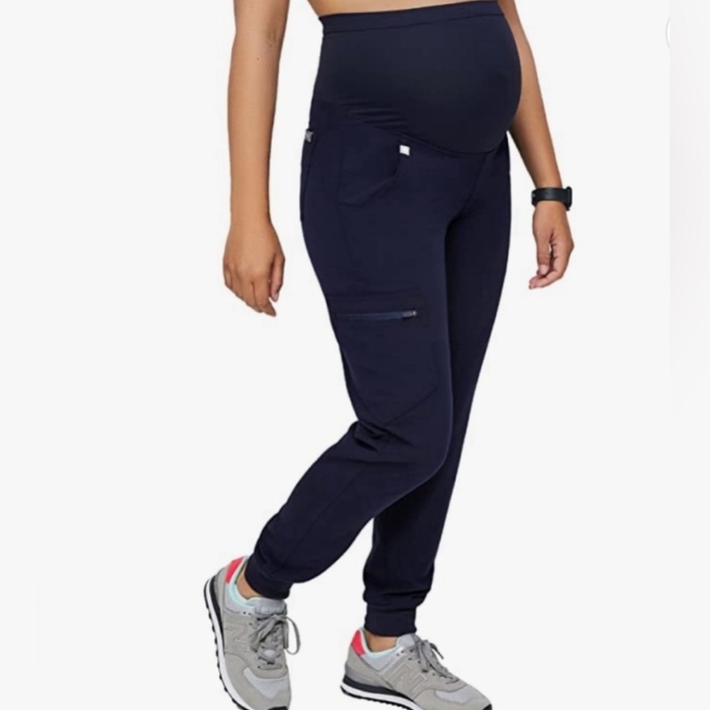 FIGS Zamora navy blue maternity scrubs size small